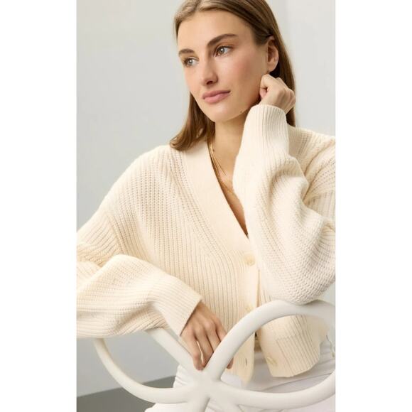 TOCCIN X RTR Off-white Solid Beach Cardigan - Picture 1 of 9